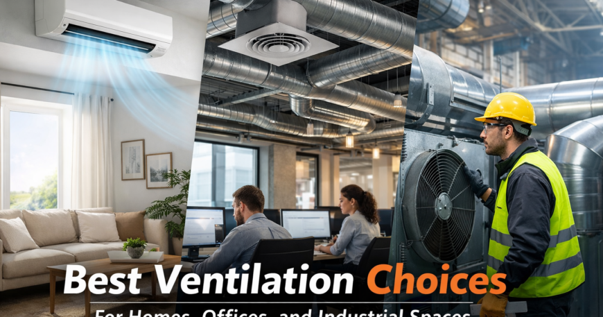 Best Ventilation Choices for Homes, Offices, and Industrial Spaces