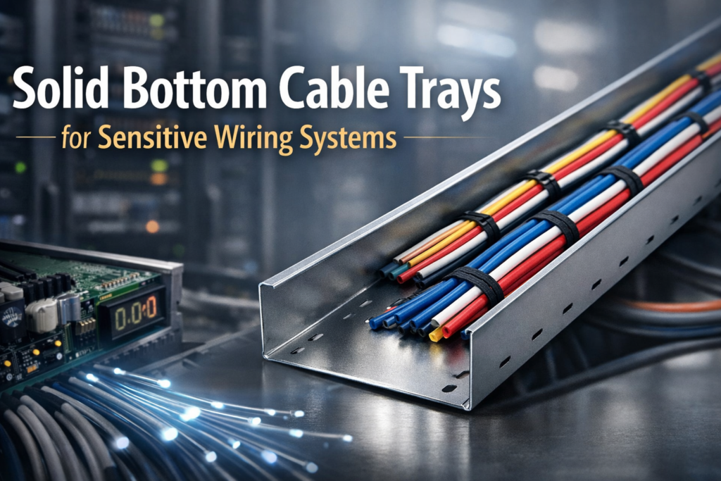 Solid Bottom Cable Trays for Sensitive Wiring Systems