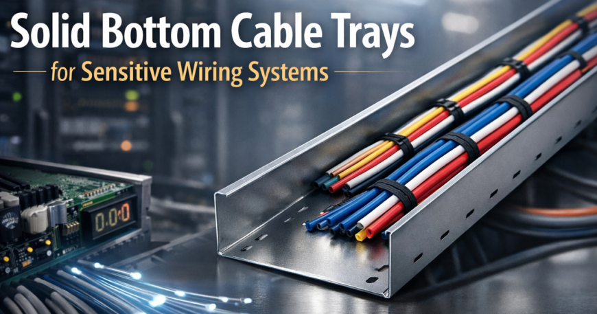 Solid Bottom Cable Trays for Sensitive Wiring Systems